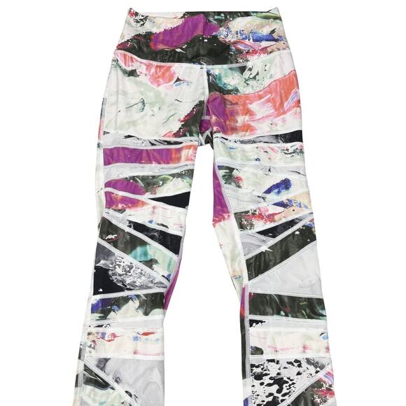 LULULEMON Rare High Times Pant Sz 4 Multi / Biggie Pigment Wave White Black - Picture 9 of 11